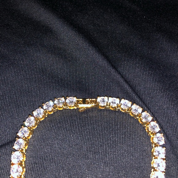 ShopGLD Accessories 8k Gold Plated 5mm Tennis Chain Wcz Stones Poshmark